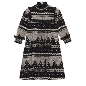 Olivia Rhode geometric embroidered pattern Boho Kids Dress